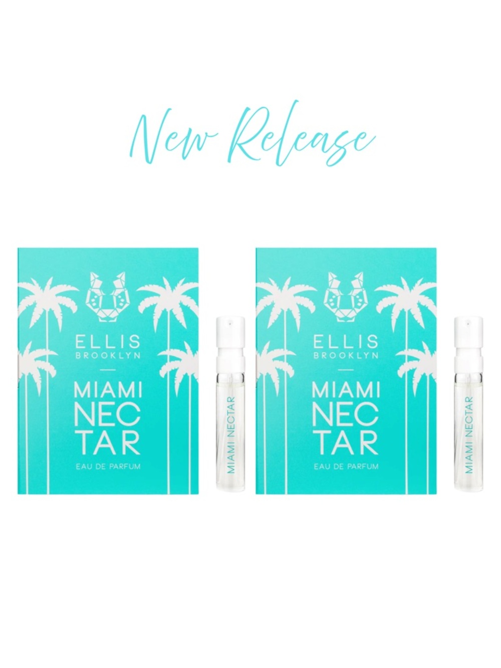ELLIS BROOKLYN Miami Nectar Eau de Parfum Samples (2) .05 fl oz ea. NEW ON CARD
